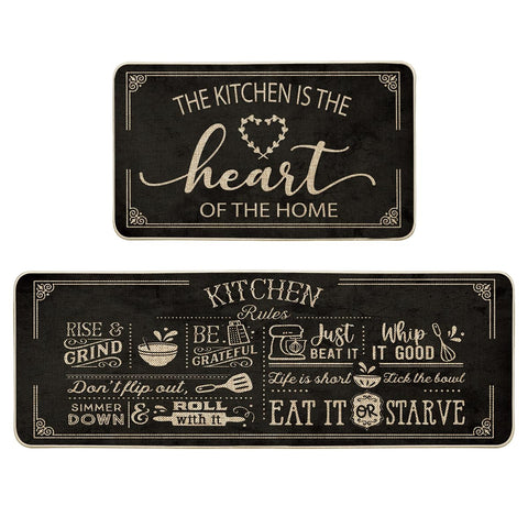 Artoid Mode seasonal kitchen mats add color and floor protection in busy kitchens.