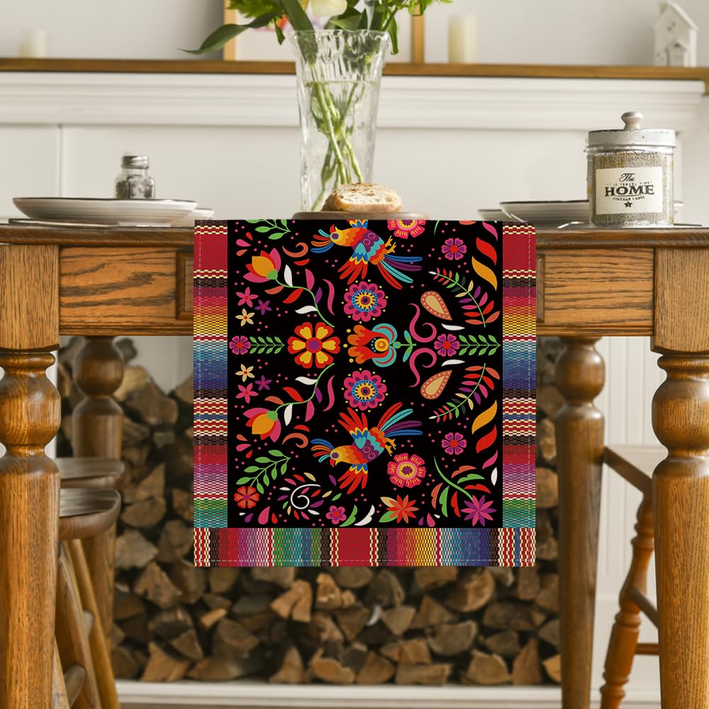 Artoid Mode serape fiesta table runner brightens meals and gatherings