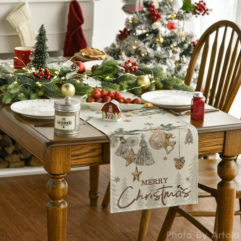 Close-up of snowflake motif on Artoid Mode fabric, highlighting festive detail