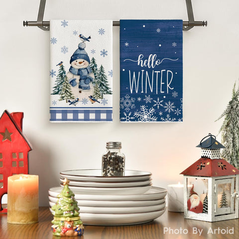 Artoid Mode snowflake pattern towel adds seasonal charm while drying dishes