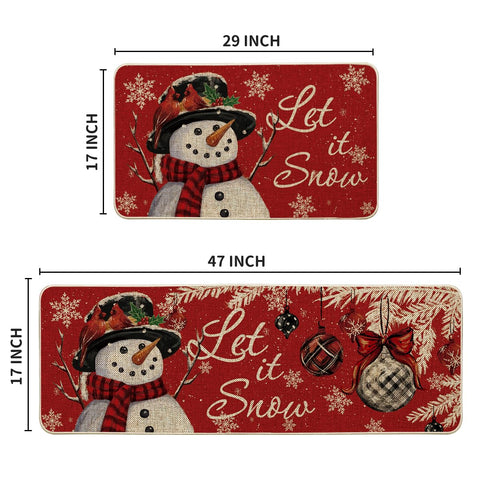 Artoid Mode snowman mat close-up shows snowflake motif and holiday ambiance