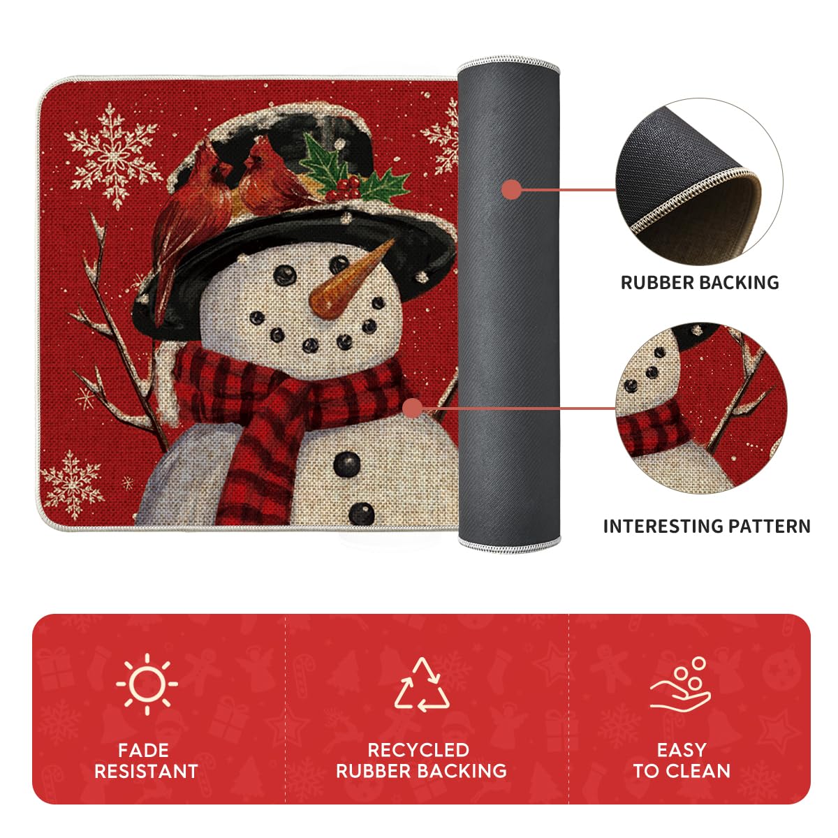 Artoid Mode decorative winter mats for entryways and porches