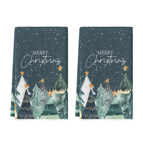 Artoid Mode Star Xmas Tree towels folded for tidy display and quick drying