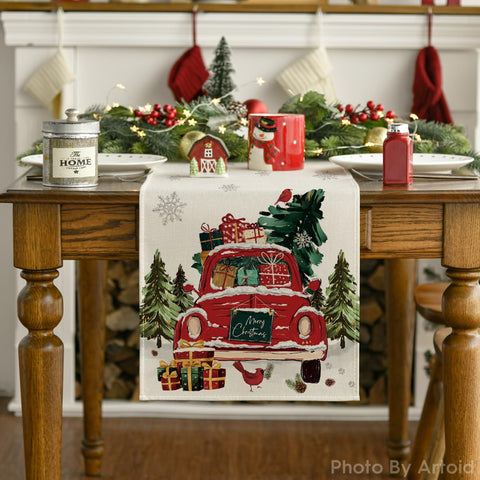 Artoid Mode table runner decorates holiday tables with reusable appeal.