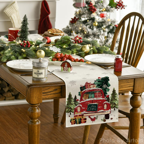 Artoid Mode table runner stitch detail shows durable sewing for everyday use.