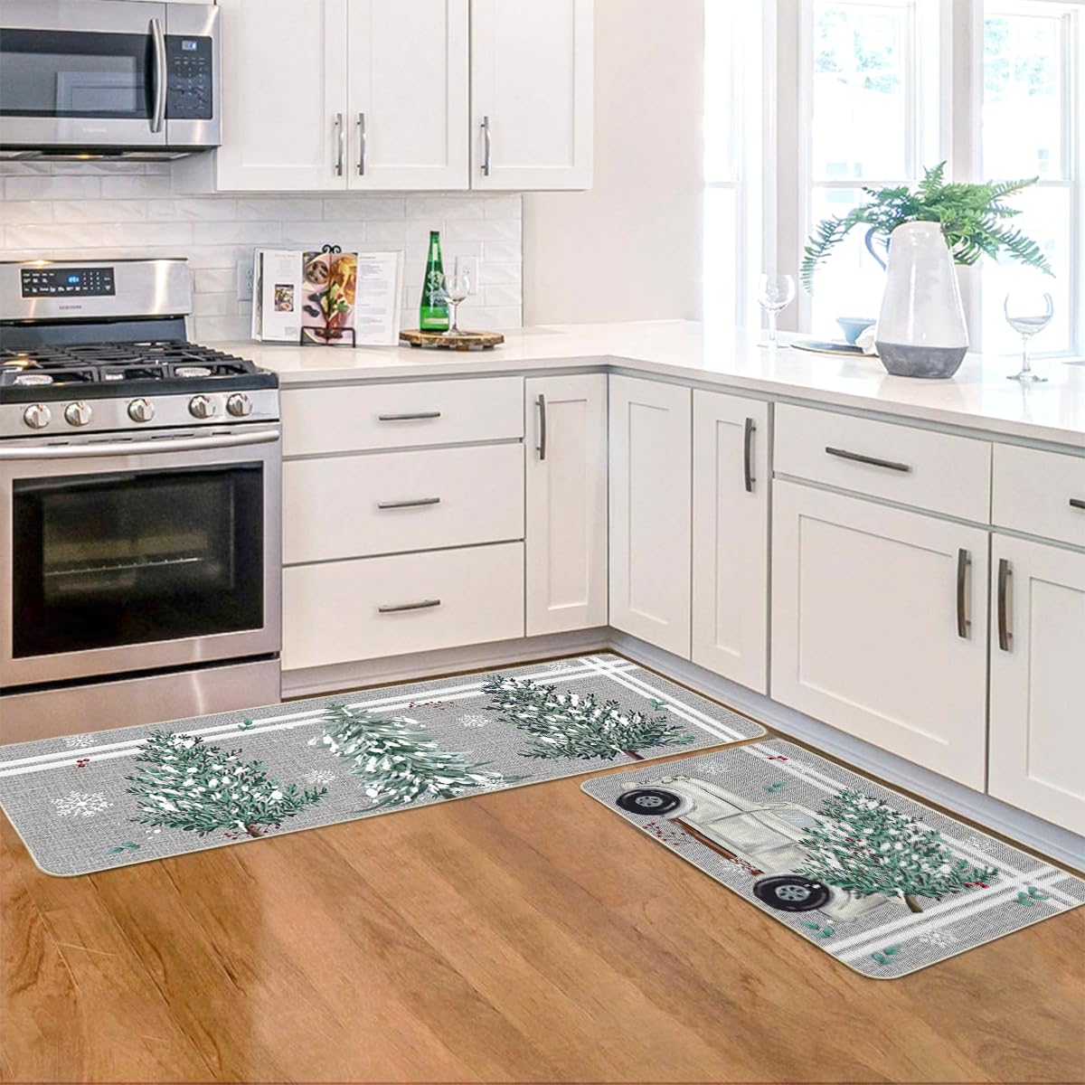 Artoid Mode pine holly stripes mats kitchen counter use keeps spaces clean