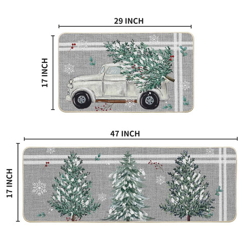 Artoid Mode pine holly stripes mats texture closeup with durable rubber backing