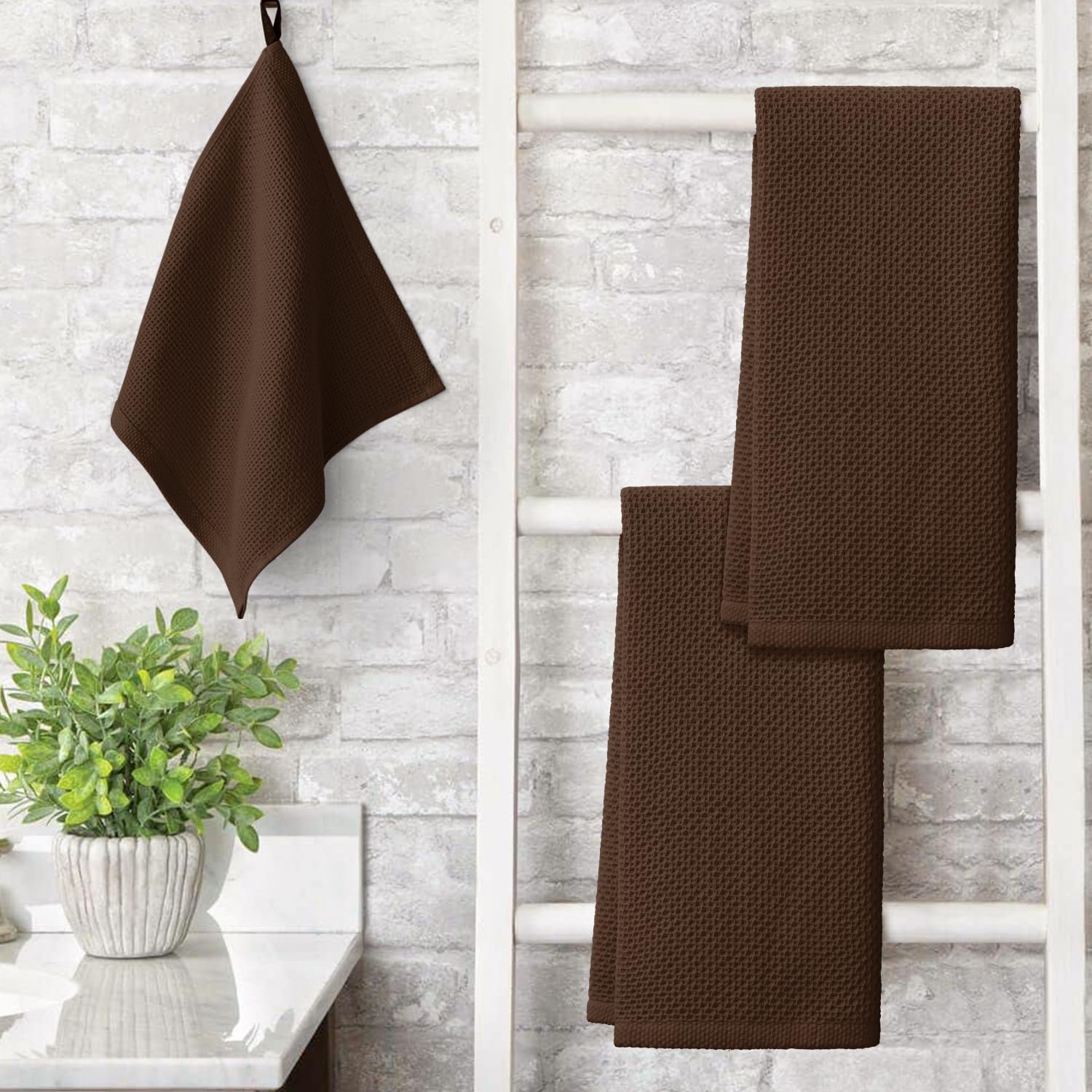 Artoid Mode waffle weave texture highlighting ultra-soft touch and high absorbency for daily tasks.