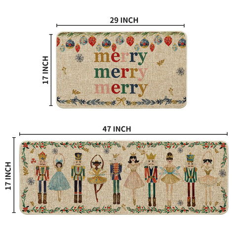 Artoid Mode watercolor nutcrackers holiday entryway mat adds festive welcome
