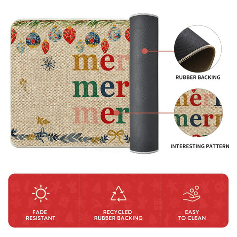 Artoid Mode watercolor nutcrackers low-profile mat minimizes trip risk