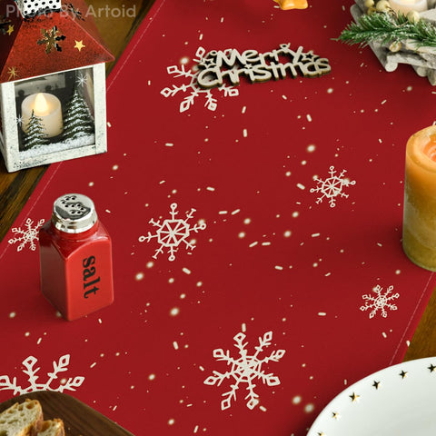 Artoid Mode winter christmas runner 13x72 inches fits tables perfectly