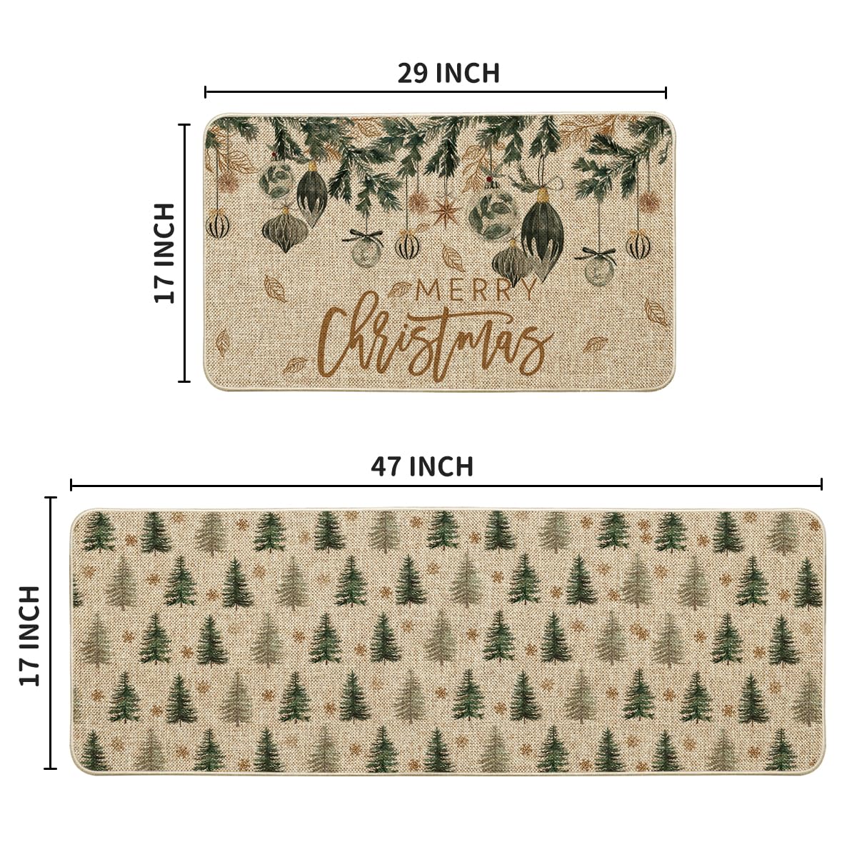 Artoid Mode winter decor entryway mat showing a cozy holiday look