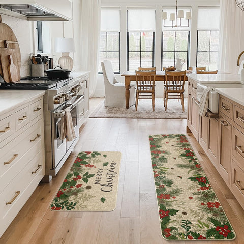 Artoid Mode Winter decor mat 17x29 blends color and comfort for any kitchen