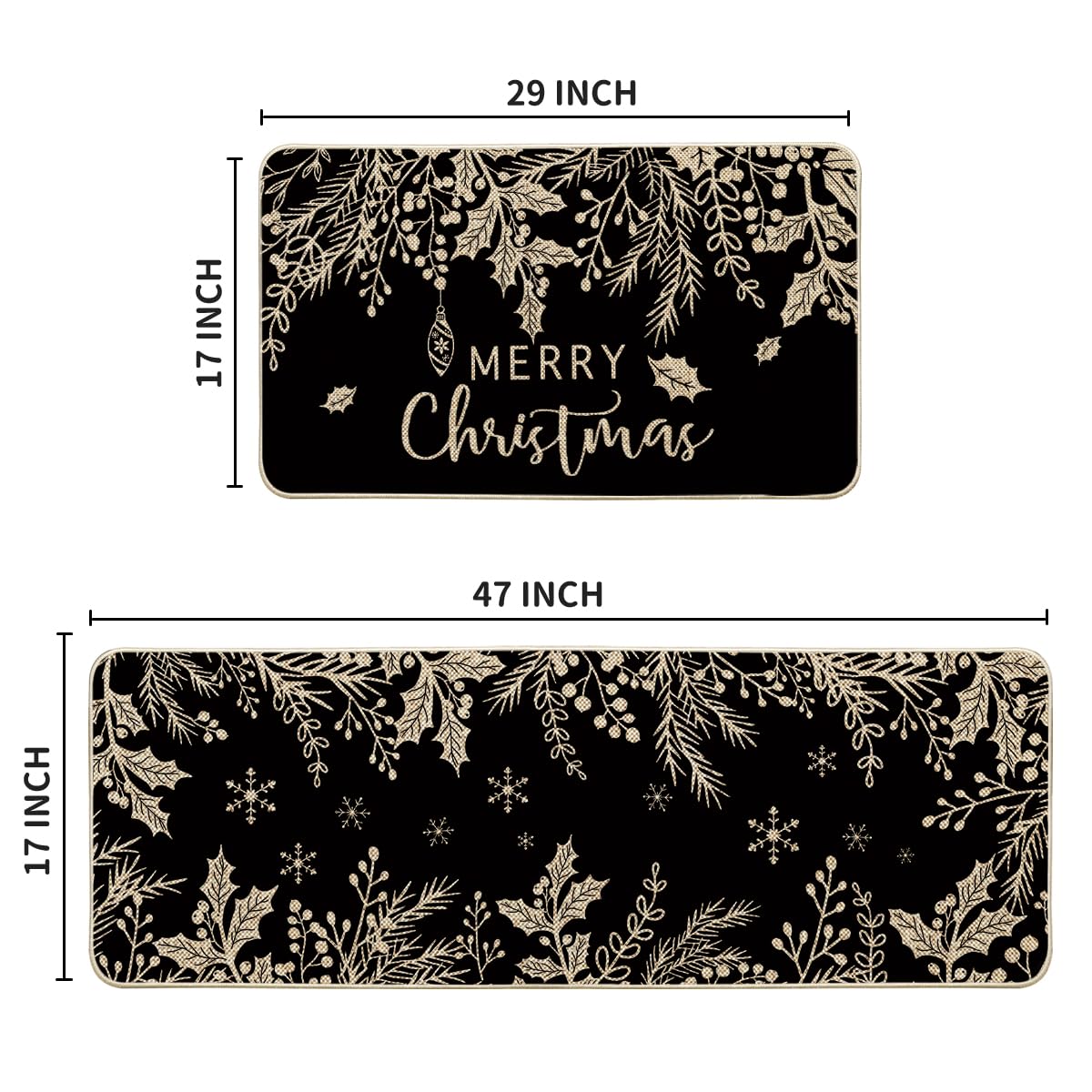 Artoid Mode winter decor kitchen mats pattern enhances entryway style.
