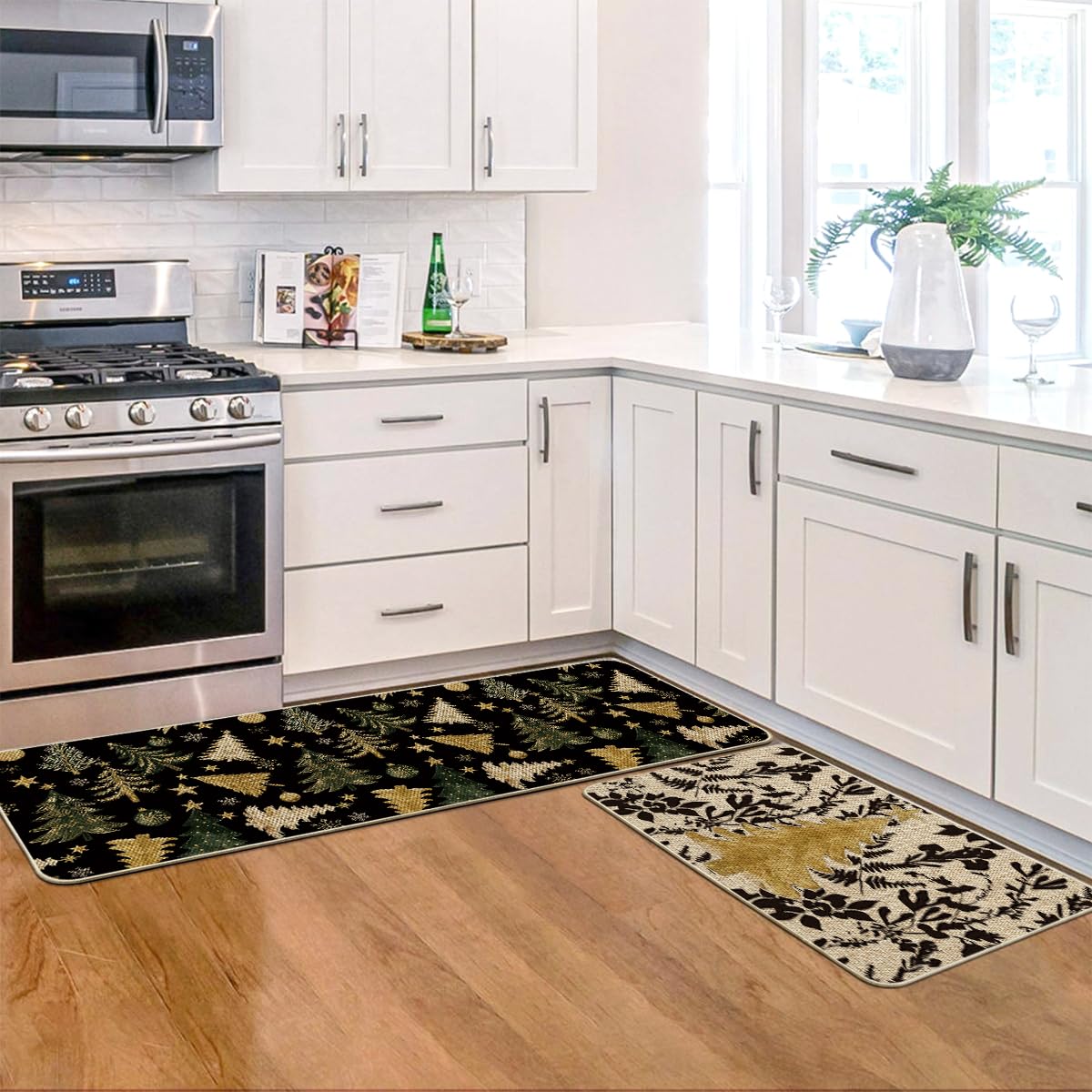 Artoid Mode winter decor mat suitable for kitchens, entryways, and offices.