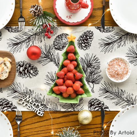 Artoid Mode winter leaf pattern table runner elevates home decor