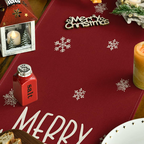 Artoid Mode winter table décor runner adds cozy seasonal charm.