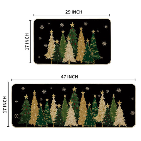 Artoid Mode winter-themed kitchen mat set enhances entryways with seasonal flair