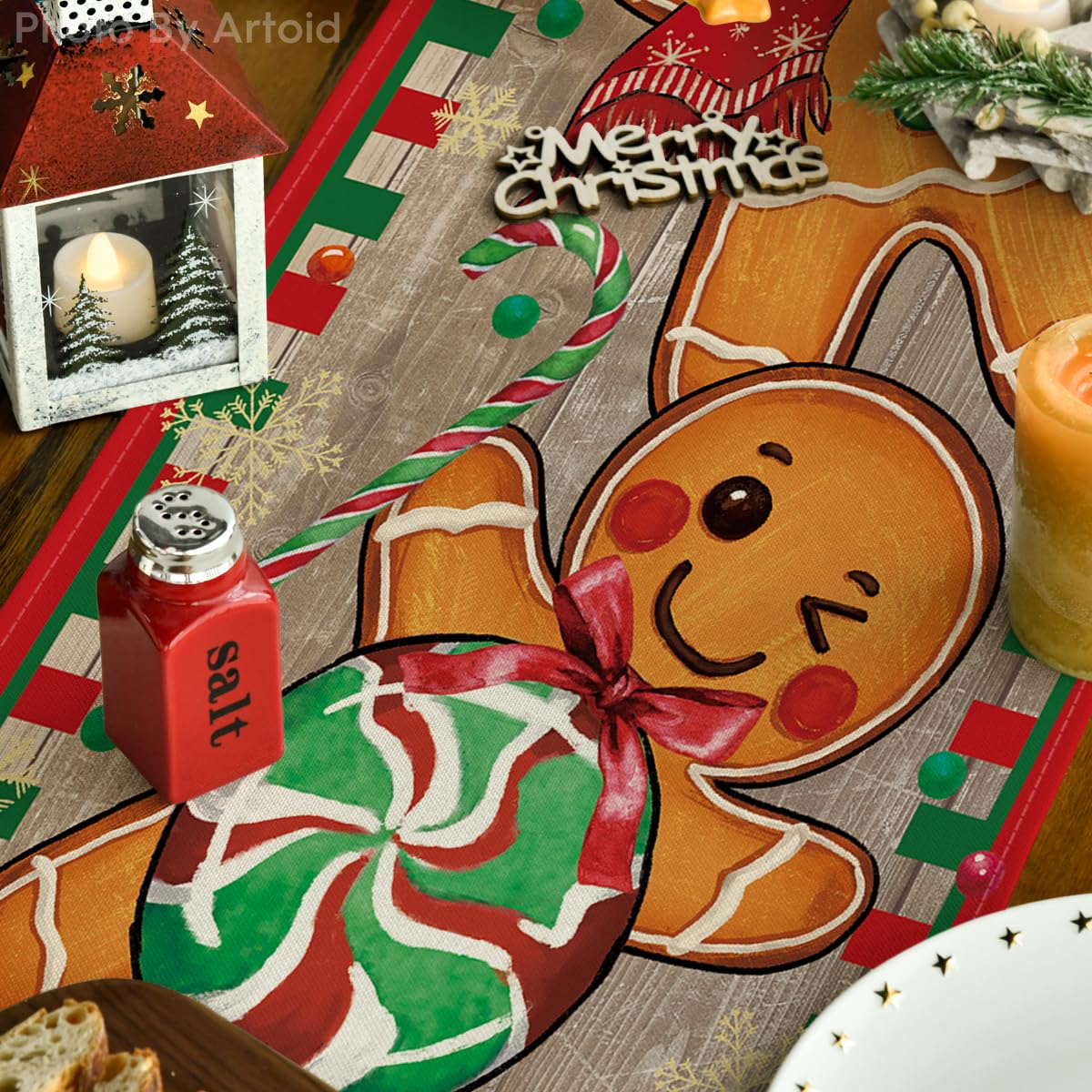 Artoid Mode table runner stitching detail emphasizes quality construction for daily use