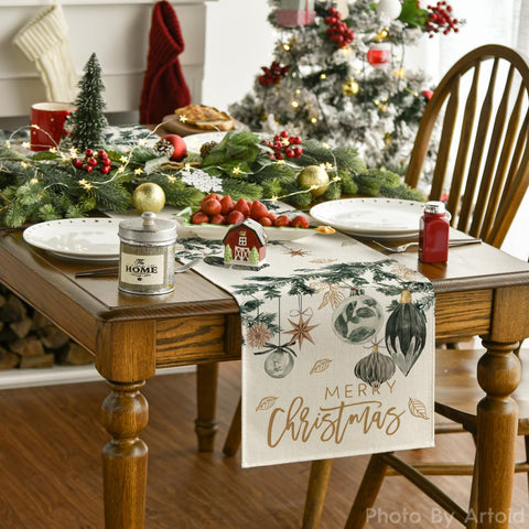 Close-up of Artoid Mode Xmas runner showing vibrant texture for cozy meals