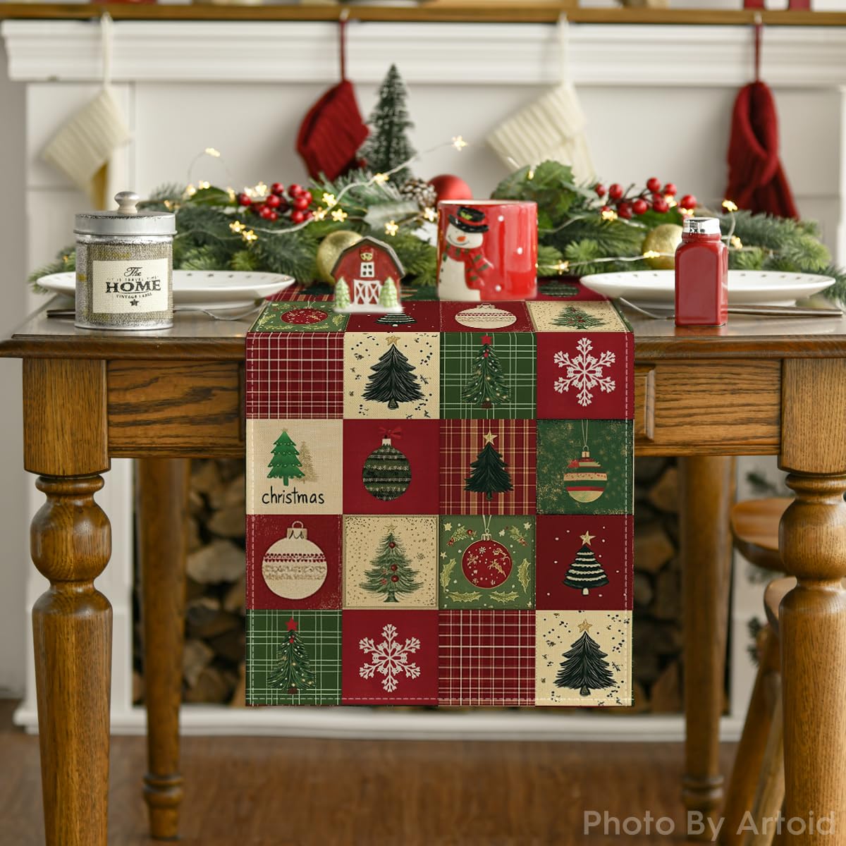 Artoid Mode table runner sets a festive mood without overpowering decor.