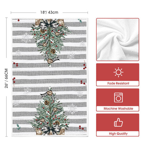 Artoid Mode Xmas Tree Snowman set of 2 towels, convenient daily kitchen helper.