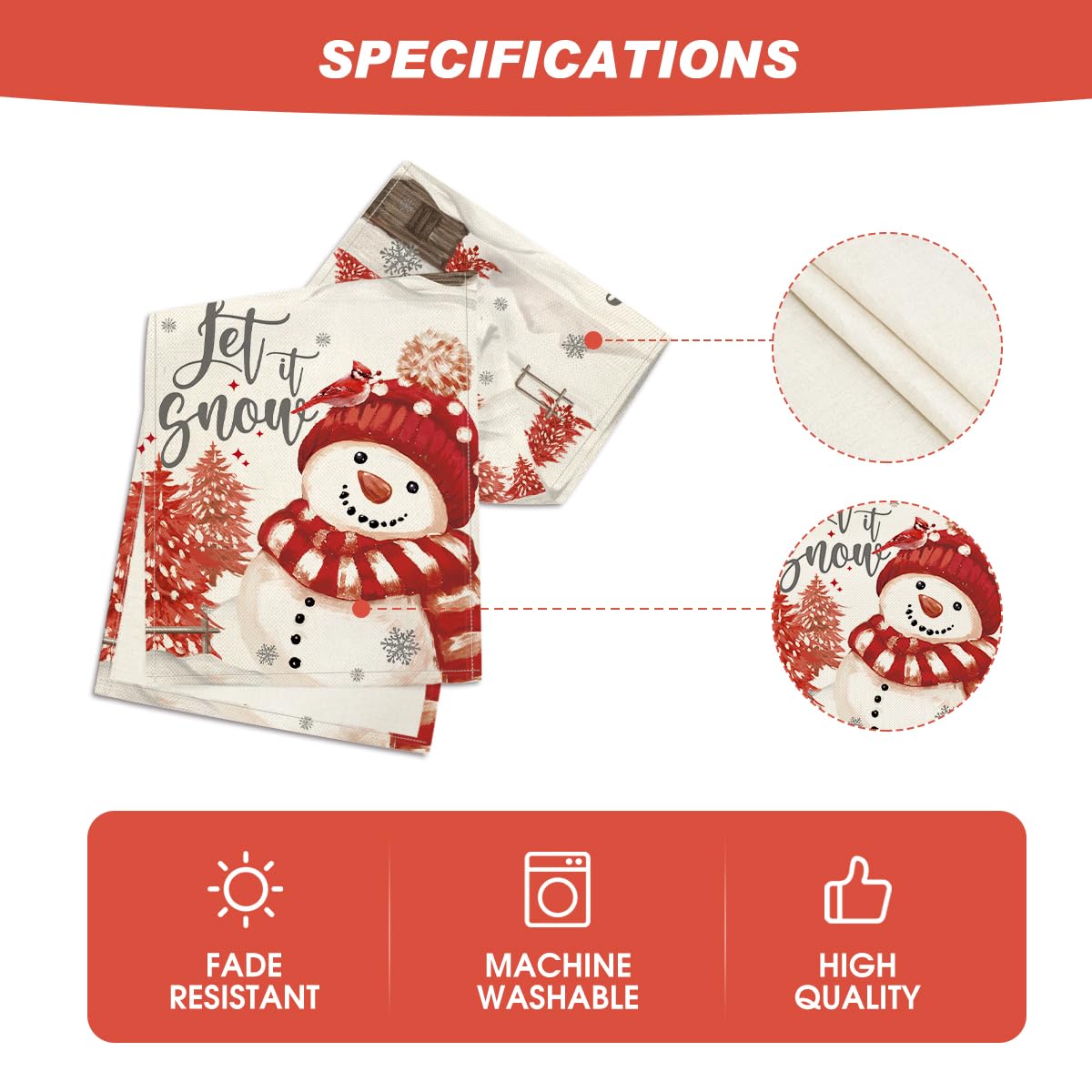 Artoid Mode Let It Snow design adds festive color and style to daily dining.