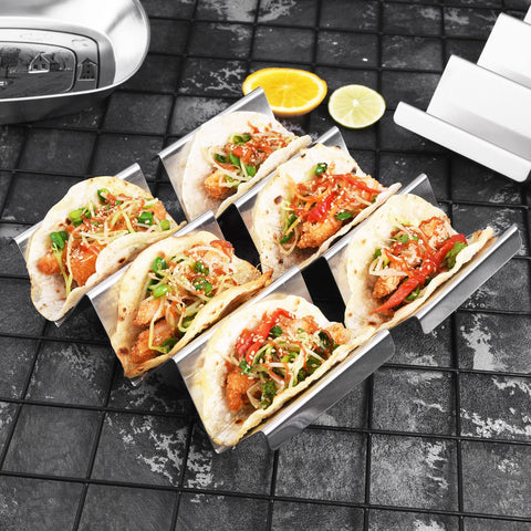 ARTTHOME dishwasher-safe taco holders simplify cleanup after taco night.