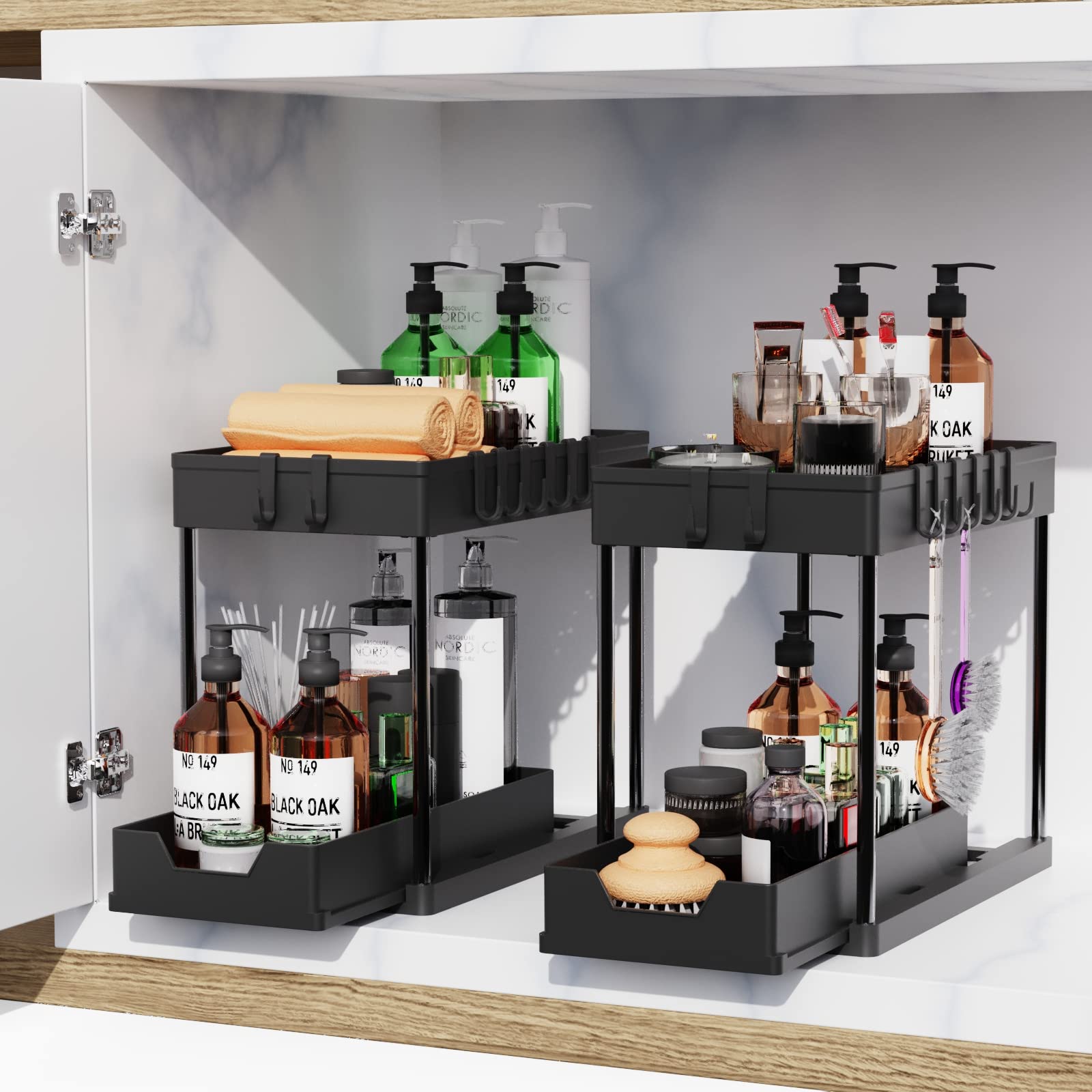 artzon durable ABS plastic and rust-resistant frame for lasting kitchen and bath storage.