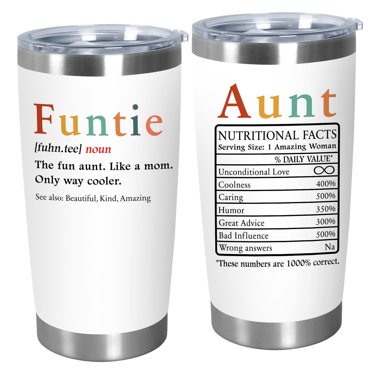 ARVEXO funtie-definition 20oz tumbler with witty message for daily coffee moments