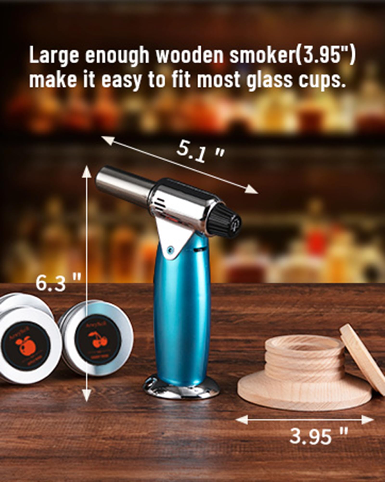 ArwySciI wood chip collection featuring apple, cherry, oak, mahogany, pear and hickory for customizable smoke