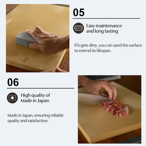 Asahi Cookin Cut rubber cutting board beveled edges detail.
