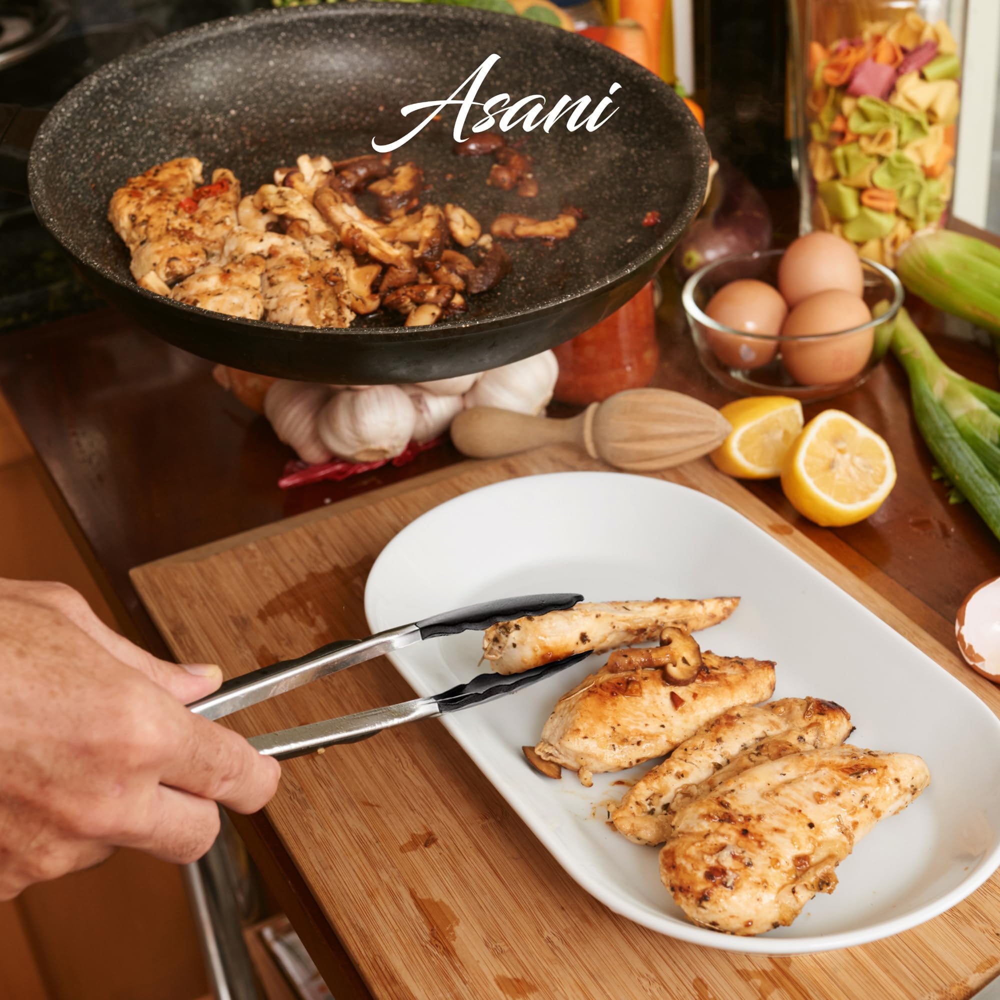 Asani 25-piece utensil set pizza cutter for clean slicing