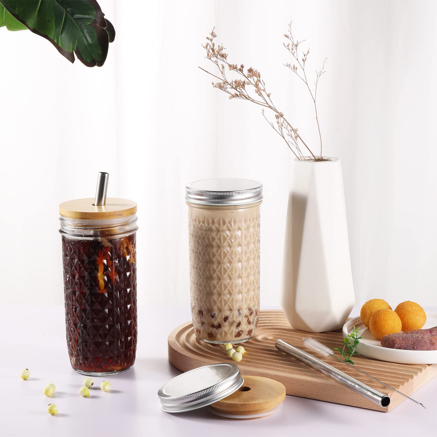 ASANMEYO airtight silver lids for preserving beverages