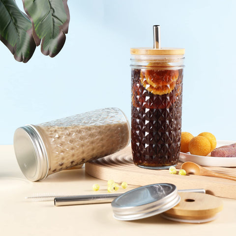 ASANMEYO reusable stainless steel straws for smoothies