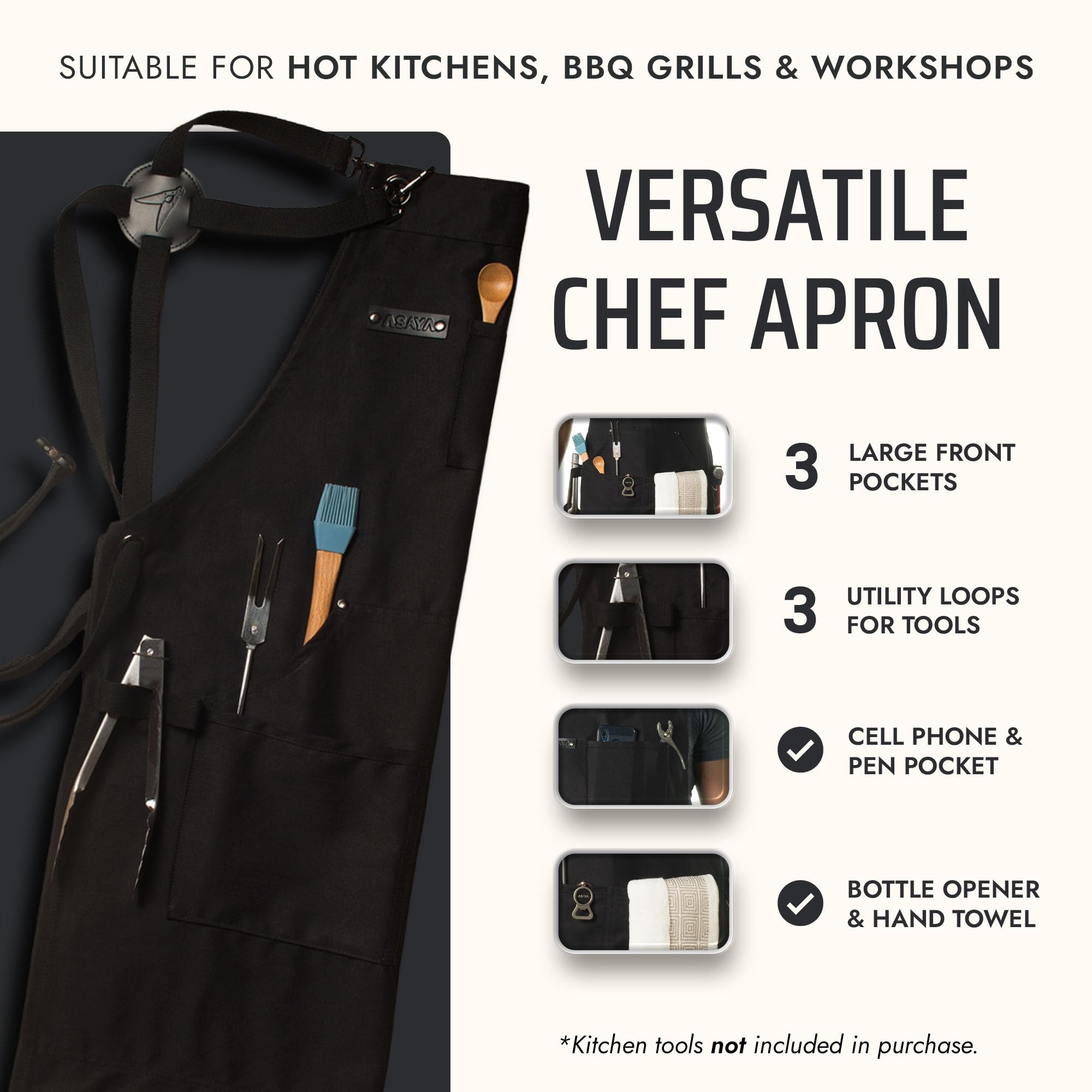 Close-up of Asaya Chef 10oz canvas showing durable texture