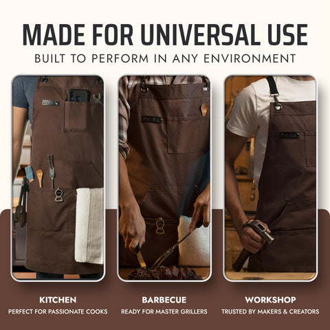 Asaya Chef apron 27x34 size fits most men and women.