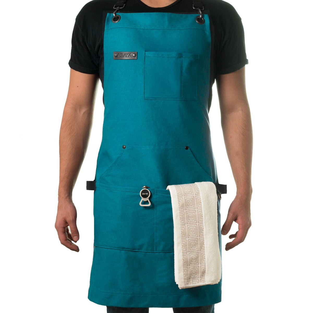 Asaya Chef apron with durable canvas and work-ready finish for kitchen and workshop use.