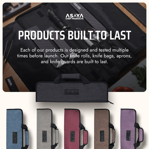 Asaya Knife Roll comes with a 12-month warranty for peace of mind