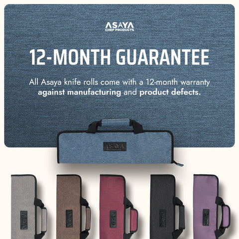Asaya knife roll carry handle enables quick grabbing on the go.