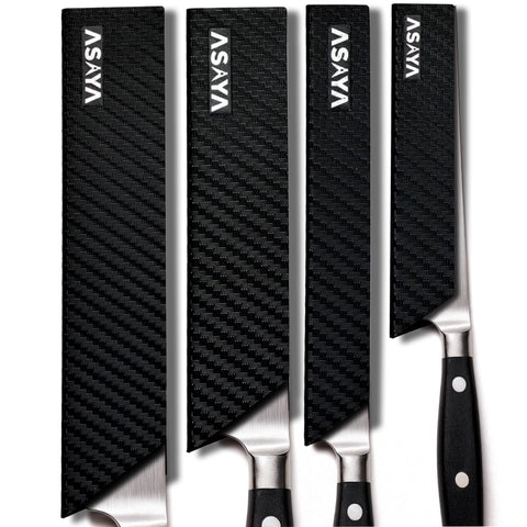 Asaya edge guards for utility knives protect blades during storage.