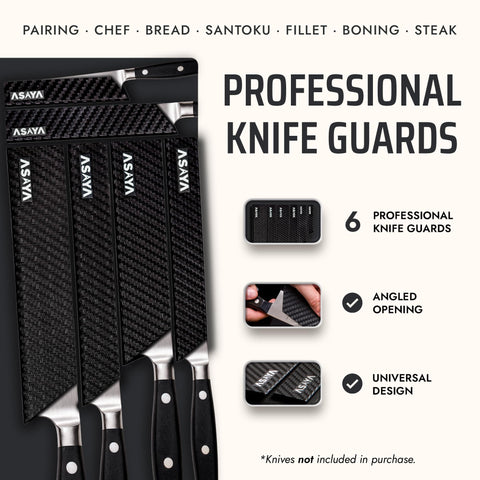 Asaya edge guards for utility knives provide universal fit and safe handling in kitchens