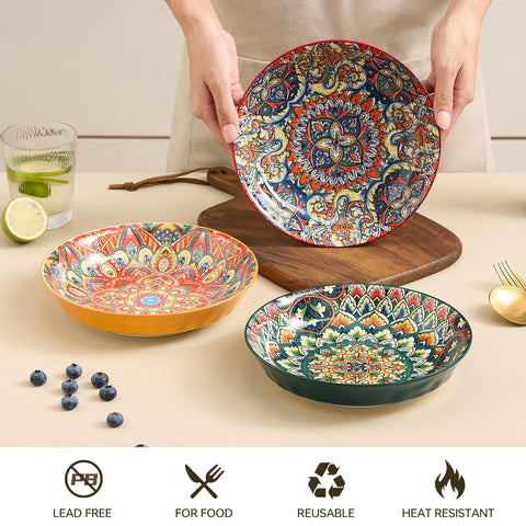 ASBEFORE 8-inch bowl is microwave-safe and durable for daily use