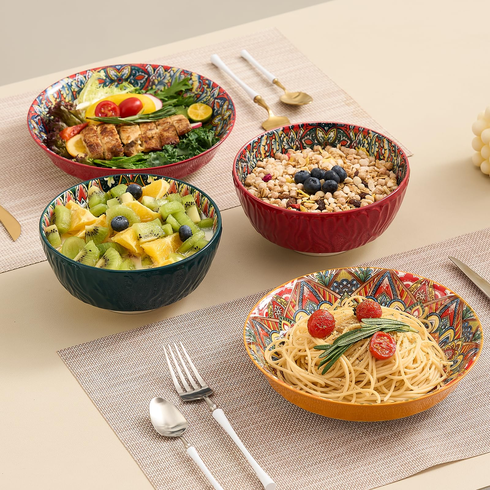 ASBEFORE colorful bowls elevate soup, salad, and noodle servings