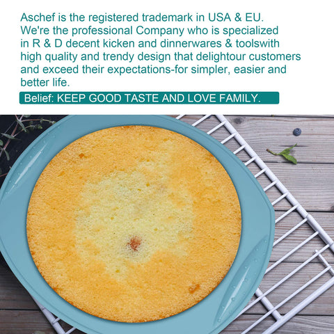 Aschef 7in1 round 9-inch cake pan ideal for layer cakes