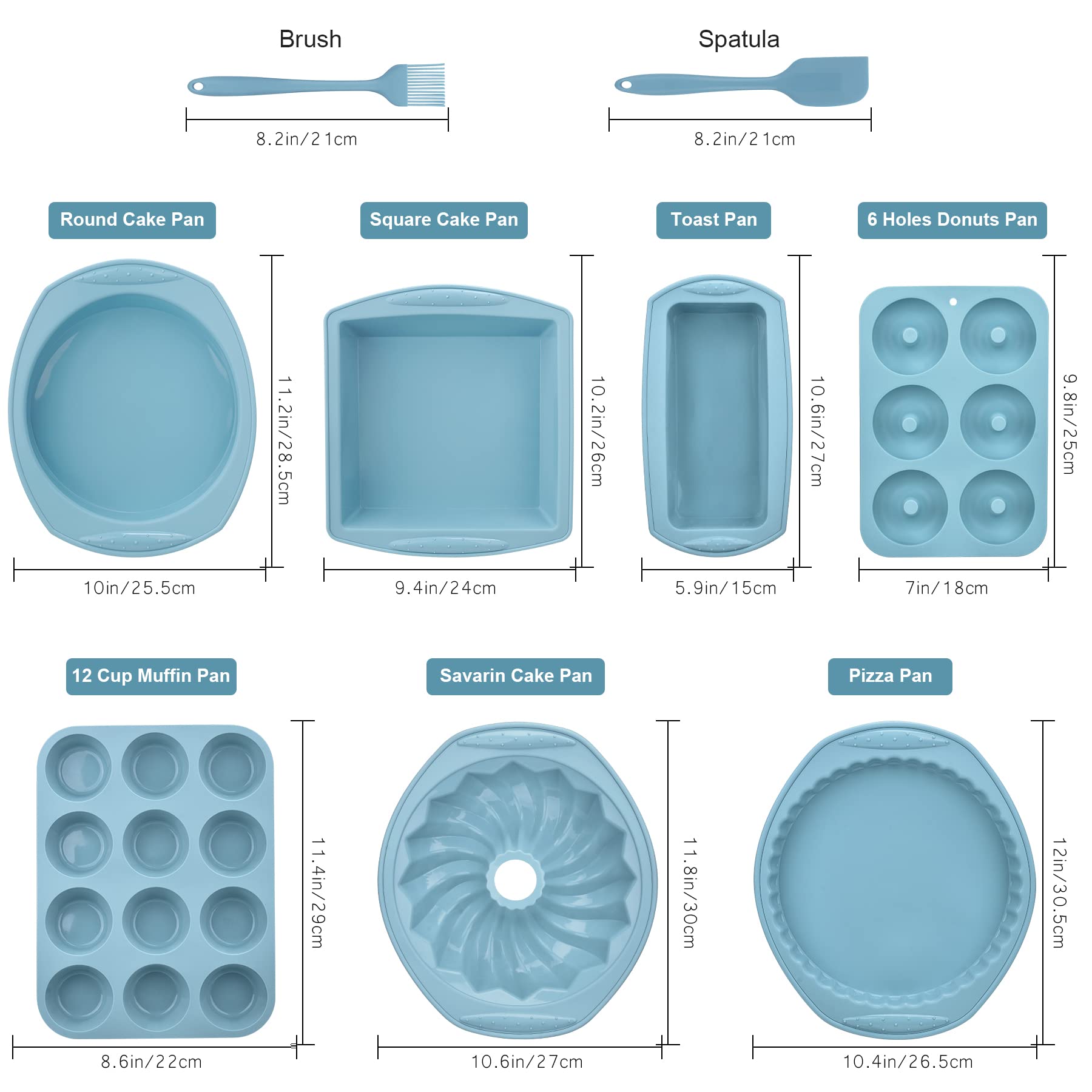 Aschef 9in1 square cake pan 8 inches for neat portions
