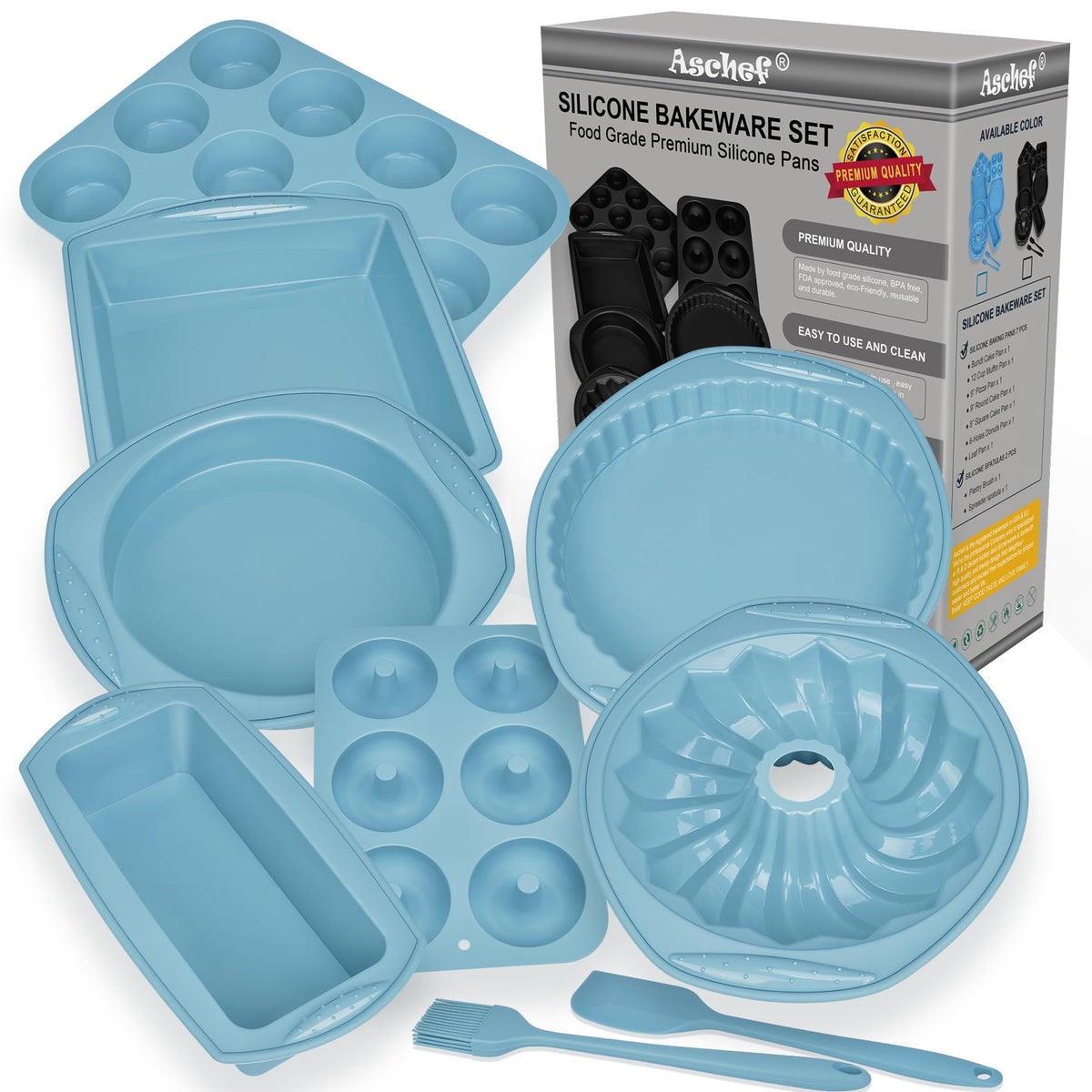Aschef 9in1 donut pan for easy-release donuts with even browning