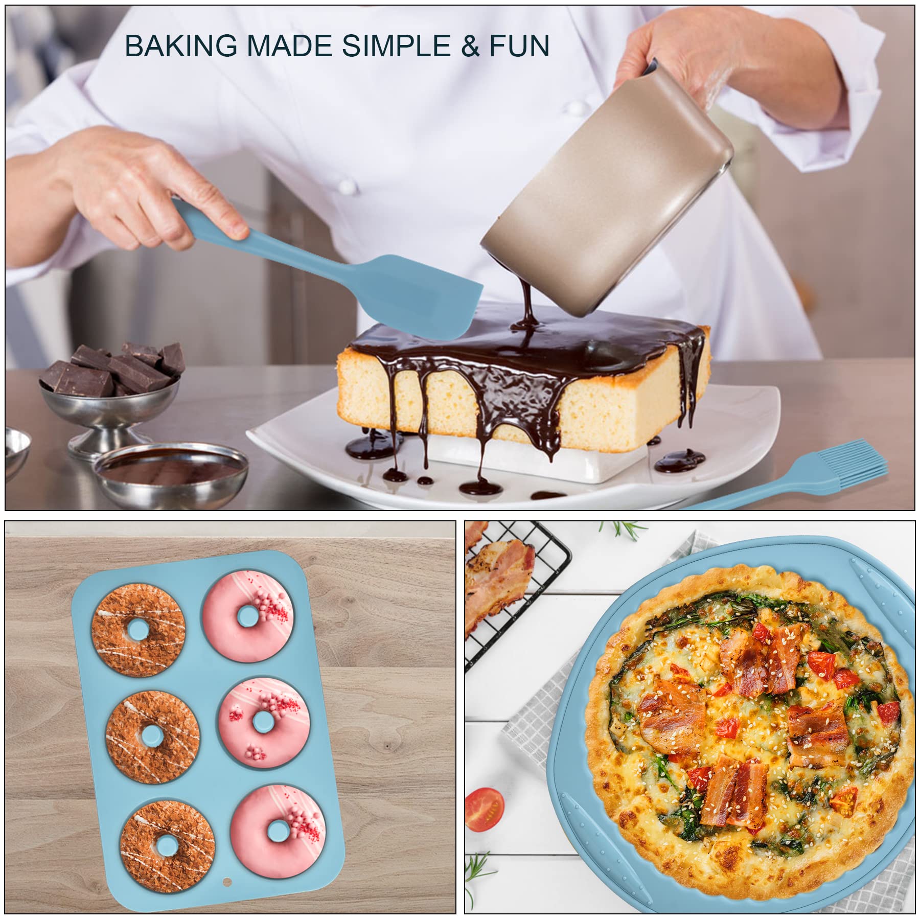 Aschef 9in1 fluted pan for decorative edges and flexibility