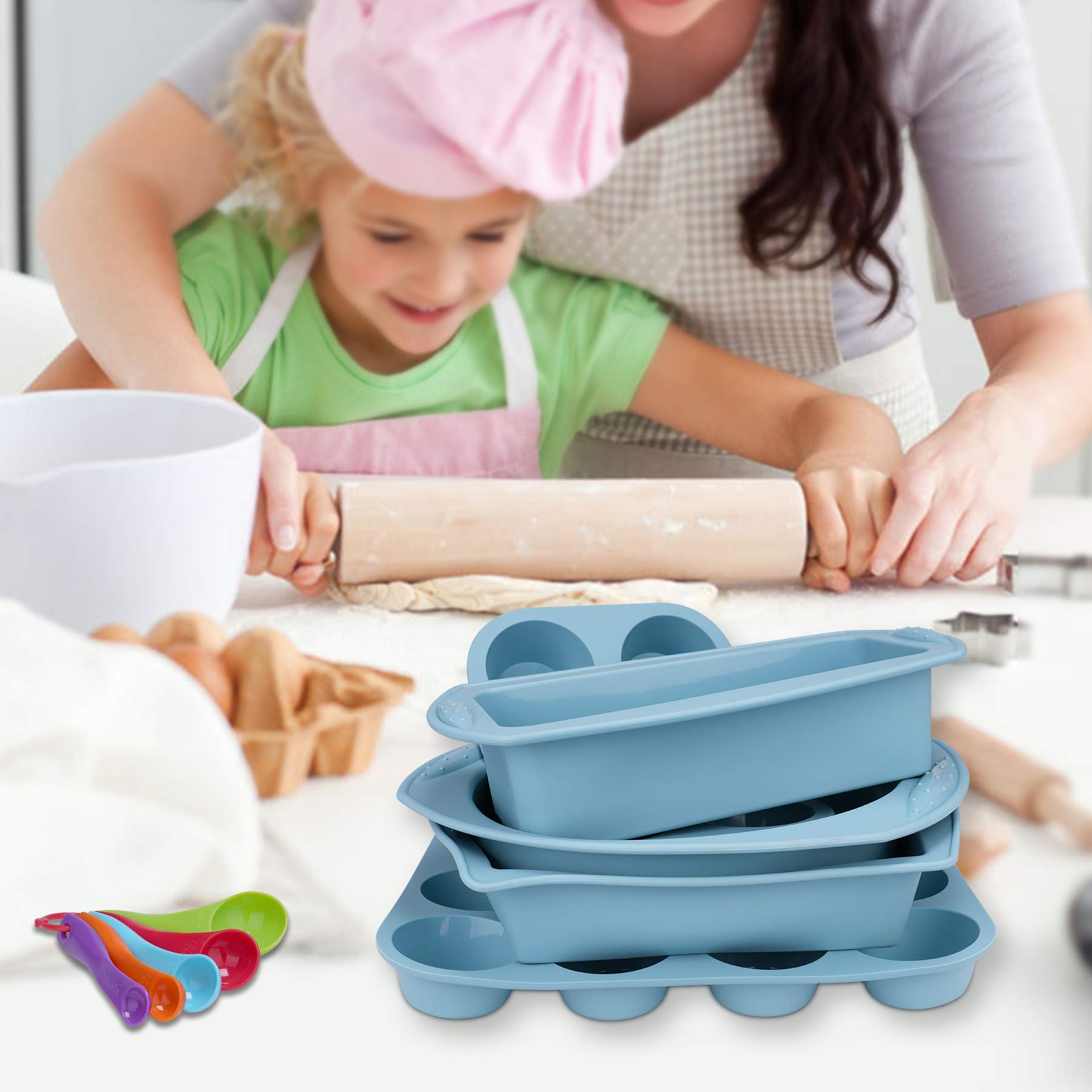 Aschef bakeware in use, ready for oven baking with family desserts