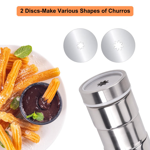 Aschef churro maker frying action yields crispy cafe-style churros